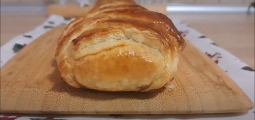 Puff Pastry Braid with prosciutto, cheese and sun-dried tomatoes