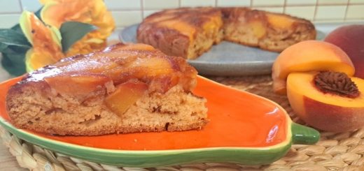 Caramel Peach Upside-Down Cake