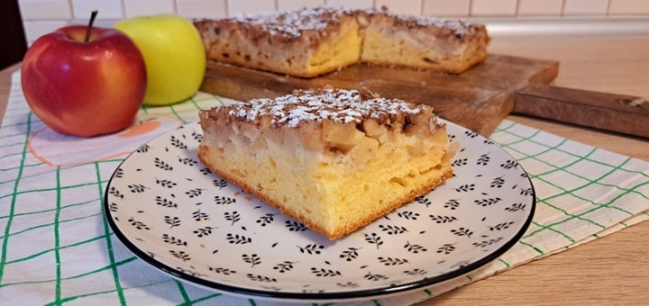 Apple Walnut Caramel Cake